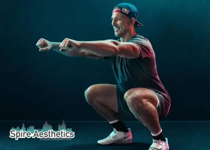 Image of man build leg muscle Gloucestershire through exercise