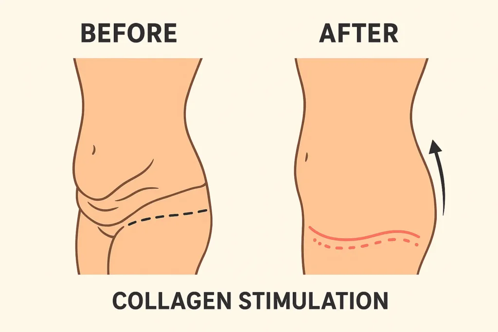 Before and after results for sagging skin after weight loss injections Gloucestershire