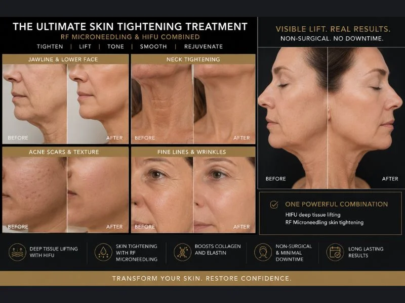 Results of combined treatment for the ultimate skin tightening treatment Gloucestershire 