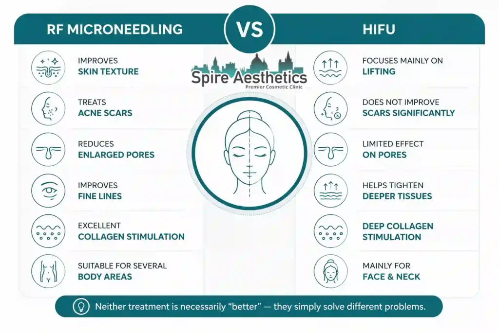 RF Microneedling vs HIFU: Which Treatment Gives Better Results Gloucestershire ?